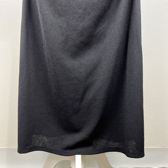 H&M Dress Women Medium Black Keyhole Top Long Sleeve Solid Casual Cocktail - Picture 9 of 14
